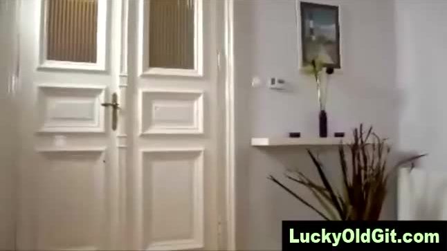 Older british voyeur watches young girl masturbate